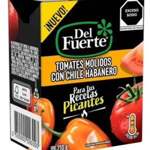 Tomates molidos con chile habanero